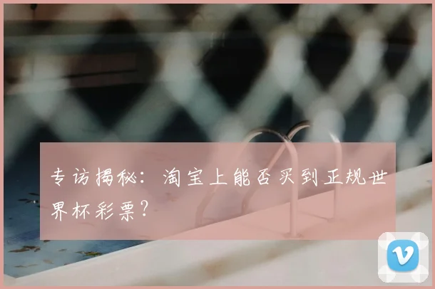 专访揭秘：淘宝上能否买到正规世界杯彩票？